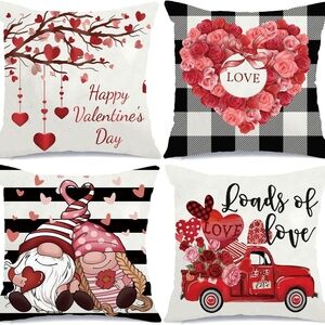 Valentine's Day Decorative Pillow Covers Set